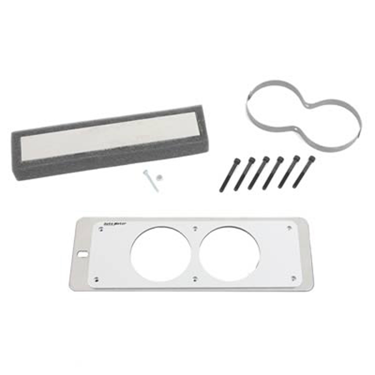 AUTOMETER Gauge Mount, Gauge Cage, Dual, 2 5/8", Silver, Mustang 87-93 Fox