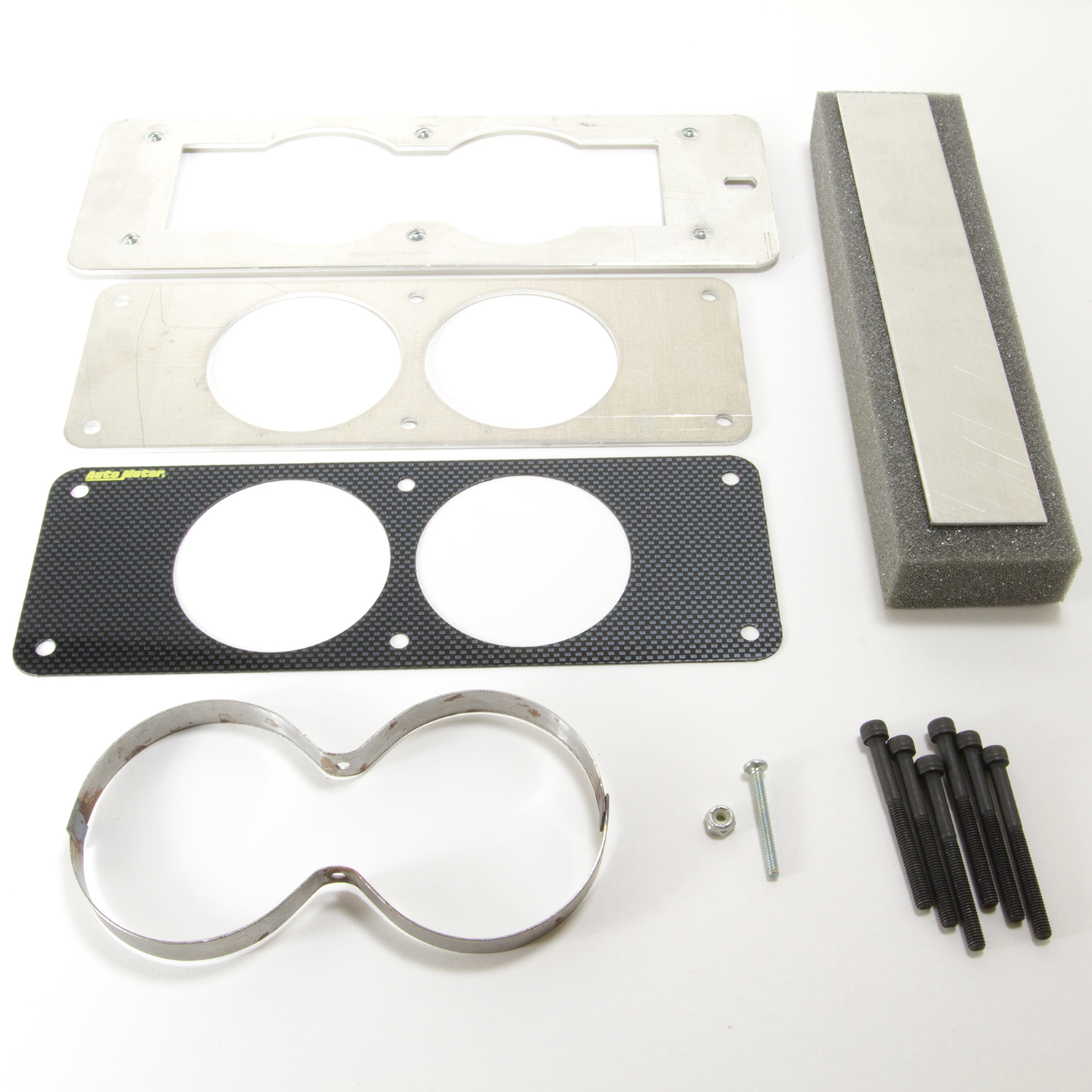 AUTOMETER Gauge Mount, Gauge Cage, Dual, 2 5/8", Carbon Fibre Look, Mustang 87-93 Fox
