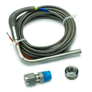 AUTOMETER Tc Kit, Type K, 1/4" Dia, Open Tip, 10Ft, Incl Stainless Comp & Weld Boss