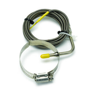 AUTOMETER Thermocouple Kit, Type K, 3/16" Dia, Closed Tip, 10Ft, Incl Stainless Band Clamp