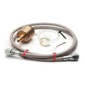 AUTOMETER Fuelp Isolator Kit, For 100PSI Ga, Brass, Incl. 4ft #4 Braided Stainless Line
