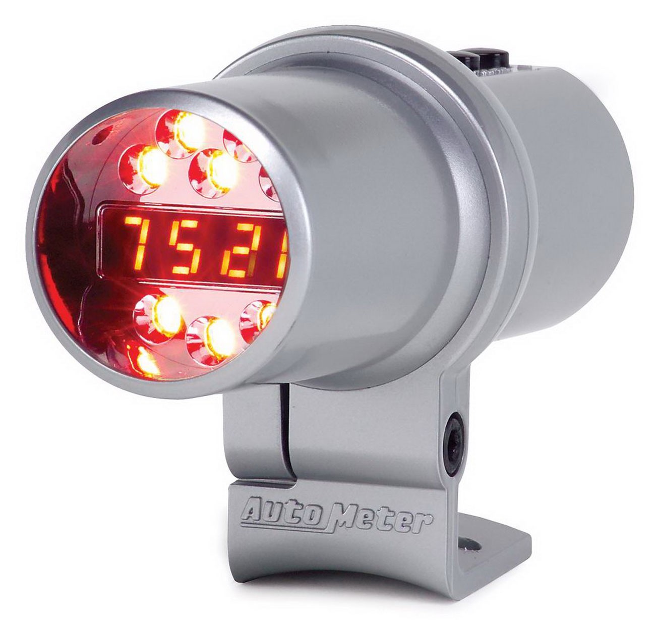 AUTOMETER Shift Light, Digital W/ Amber LED, Silver, Pedestal Mount, DPSS Level 1 - Image 2
