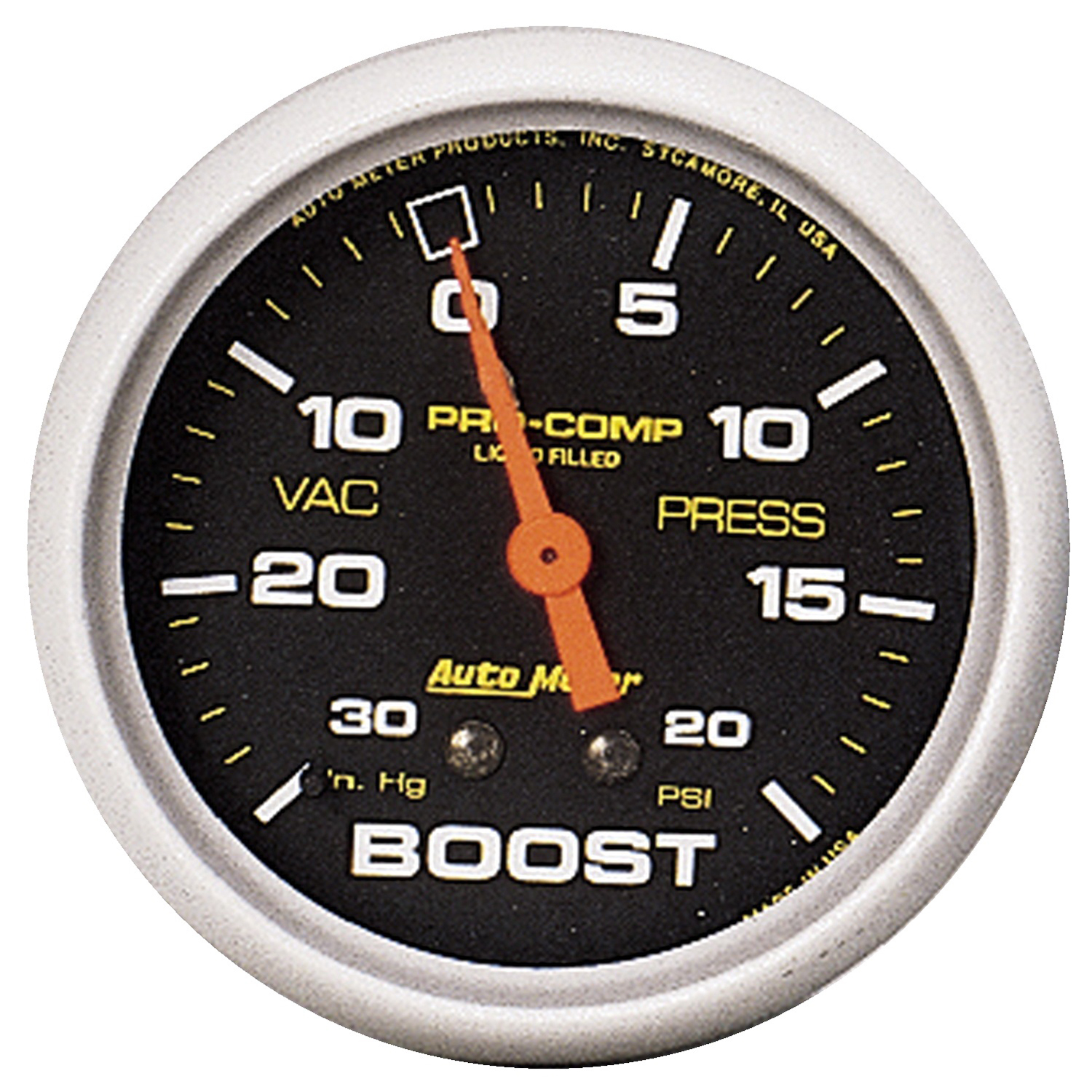 AUTOMETER Vacuum/Boost Gauge 2 5/8", 30Inhg-20PSI, Liquid Filled Mech, Pro-Comp