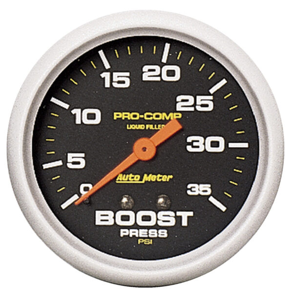 AUTOMETER Gauge, Boost Press, 2 5/8", 35PSI, Liquid Filled Mech, Pro-Comp