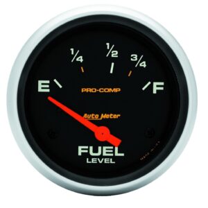 AUTOMETER Fuel Level Gauge 2 5/8", 73° To 10°F, Elec, Pro-Comp
