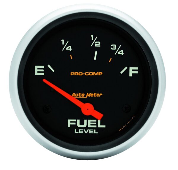 AUTOMETER Fuel Level Gauge 2 5/8", 73° To 10°F, Elec, Pro-Comp