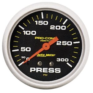 AUTOMETER Pro-Comp 2 5/8" 300 PSI Liquid Filled Mechanical Pressure Gauge