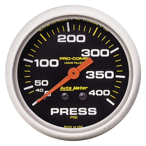 AUTOMETER Pressure Gauge 2 5/8", 400PSI, Liquid Filled Mech, Pro-Comp