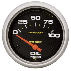 AUTOMETER Oil Pressure Gauge 2 5/8", 100PSI, Electric, Pro-Comp