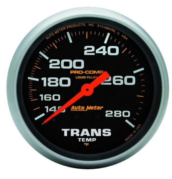AUTOMETER Transmission Temperature Gauge 2 5/8", 140-280°f, Liquid Filled Mech, 8ft, Pro-Comp