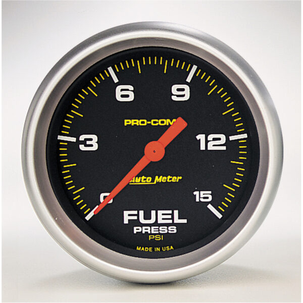 AUTOMETER Fuel Pressure Gauge 2 5/8", 15PSI, Digital Stepper Motor, Pro-Comp