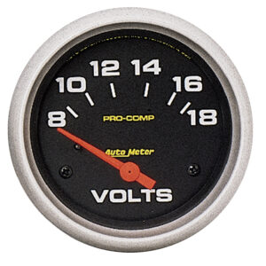 AUTOMETER Voltmeter Gauge 2 5/8", 18V, Electric, Pro-Comp