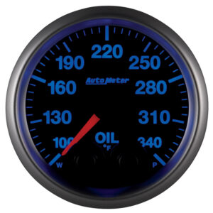 AUTOMETER Oil Temperature Gauge 2 1/16", 340°f, Stepper Motor W/Peak & Warn, Elite