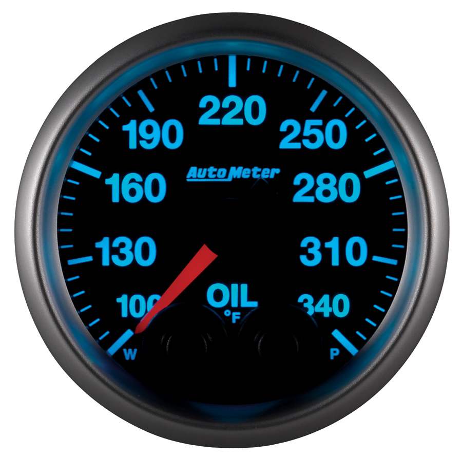 AUTOMETER Oil Temperature Gauge 2 1/16", 340°f, Stepper Motor W/Peak & Warn, Elite - Image 2