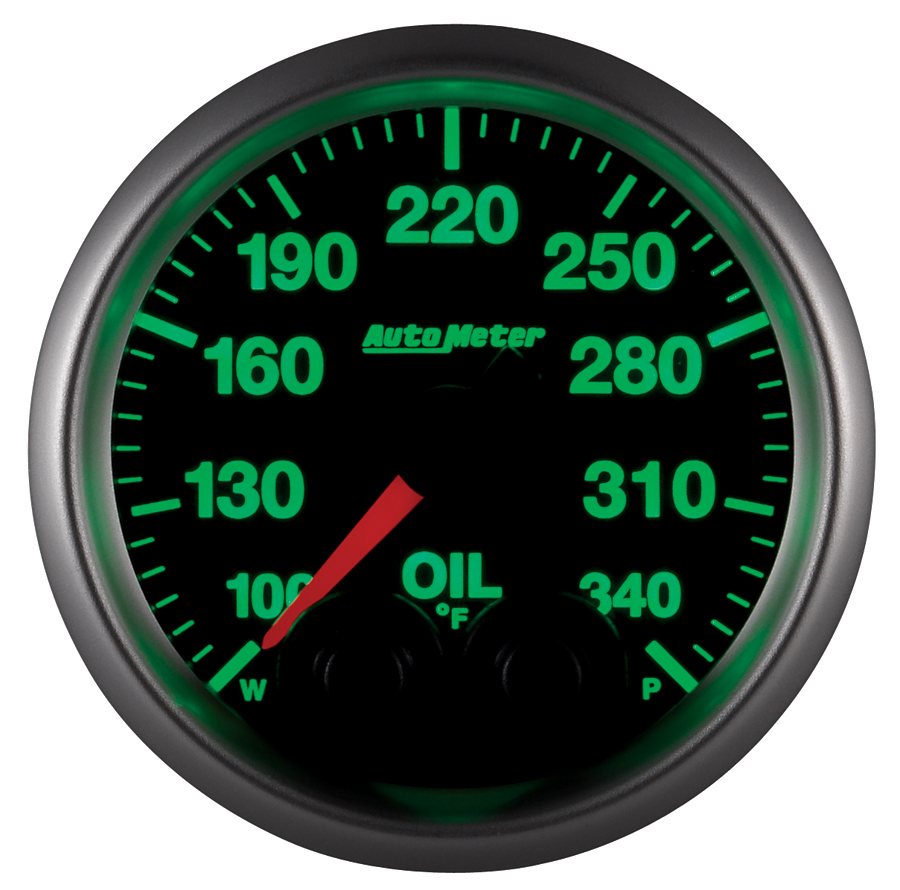 AUTOMETER Oil Temperature Gauge 2 1/16", 340°f, Stepper Motor W/Peak & Warn, Elite - Image 3