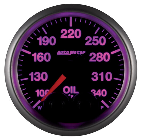 AUTOMETER Oil Temperature Gauge 2 1/16", 340°f, Stepper Motor W/Peak & Warn, Elite - Image 5