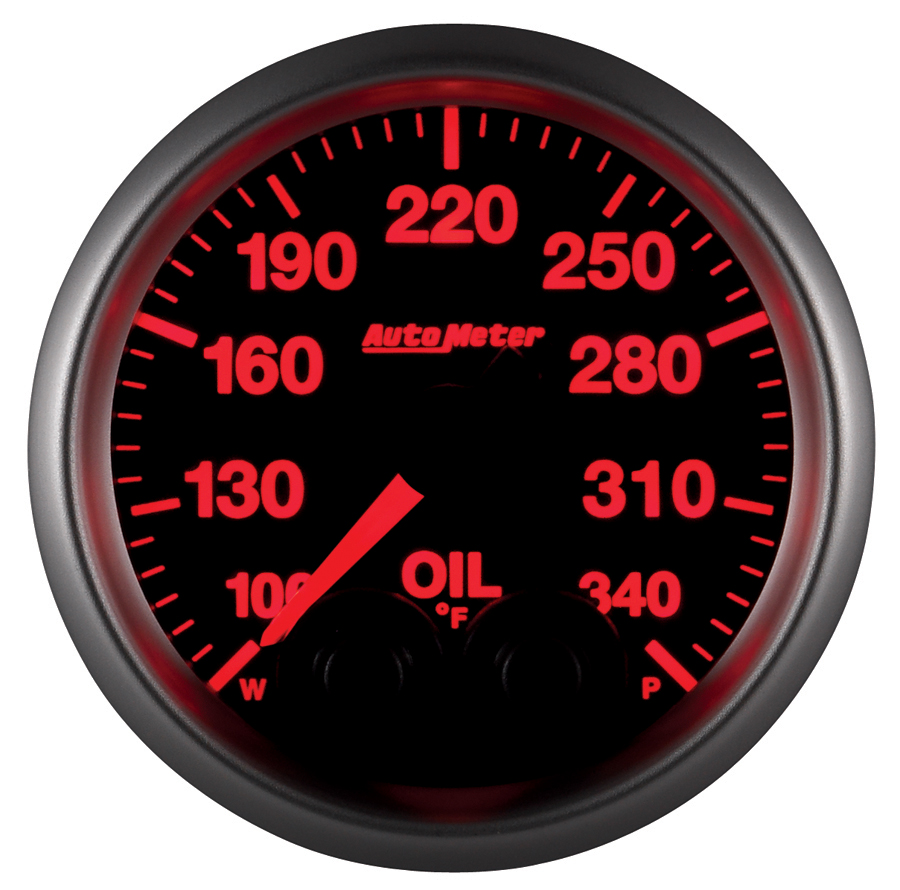AUTOMETER Oil Temperature Gauge 2 1/16", 340°f, Stepper Motor W/Peak & Warn, Elite - Image 6