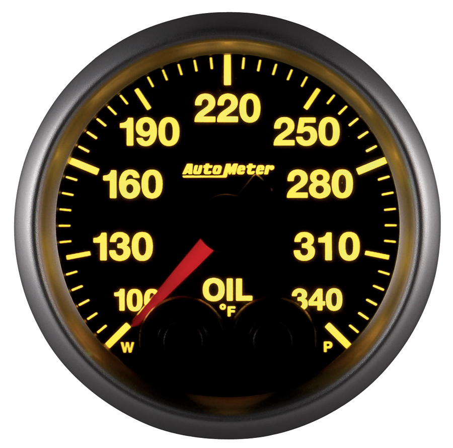 AUTOMETER Oil Temperature Gauge 2 1/16", 340°f, Stepper Motor W/Peak & Warn, Elite - Image 8