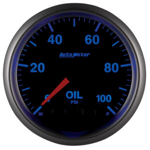 AUTOMETER Oil Pressure Gauge 2 1/16", 100PSI, Stepper Motor W/Peak & Warn, Elite