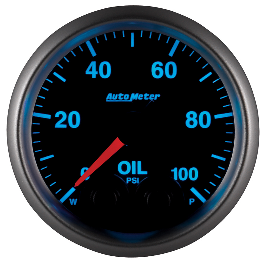 AUTOMETER Oil Pressure Gauge 2 1/16", 100PSI, Stepper Motor W/Peak & Warn, Elite - Image 2