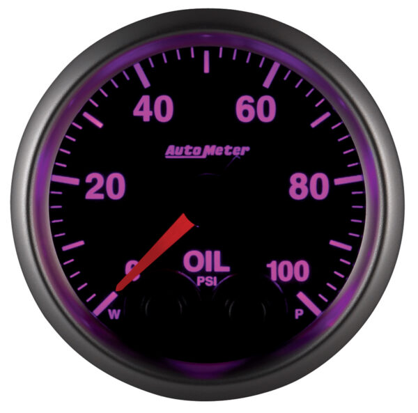 AUTOMETER Oil Pressure Gauge 2 1/16", 100PSI, Stepper Motor W/Peak & Warn, Elite - Image 5