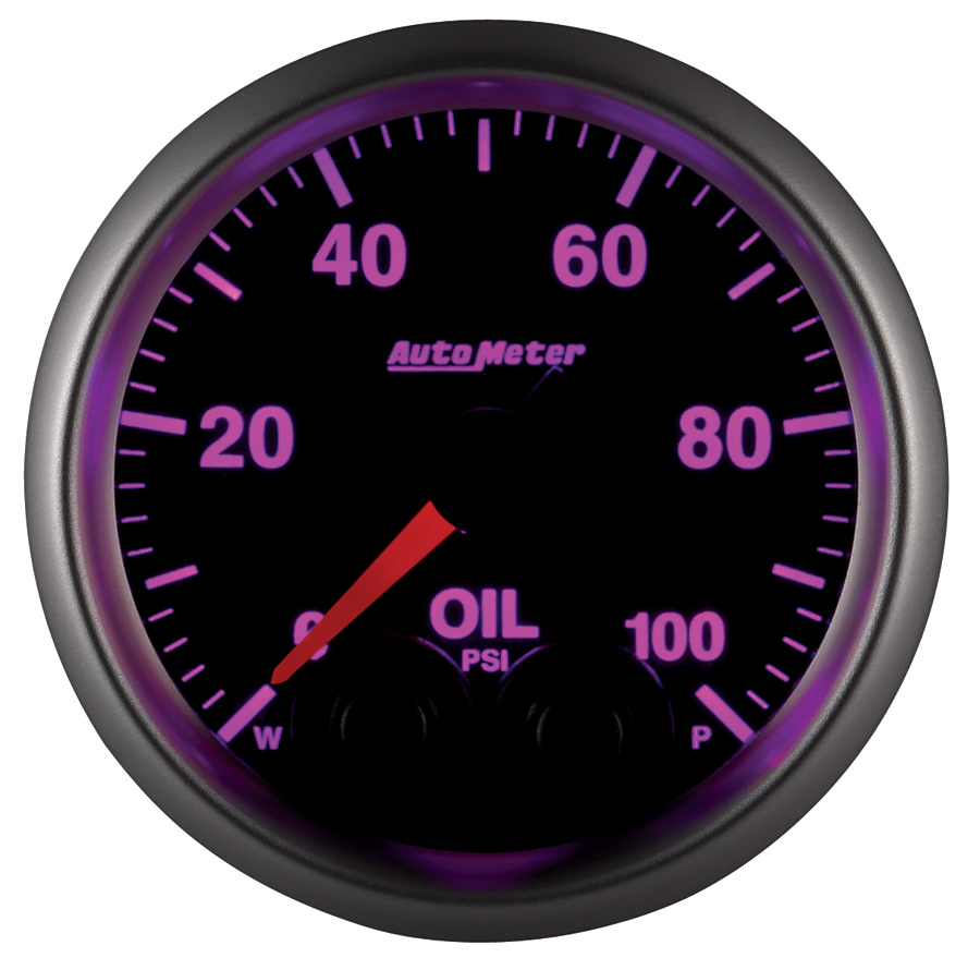 AUTOMETER Oil Pressure Gauge 2 1/16", 100PSI, Stepper Motor W/Peak & Warn, Elite - Image 5
