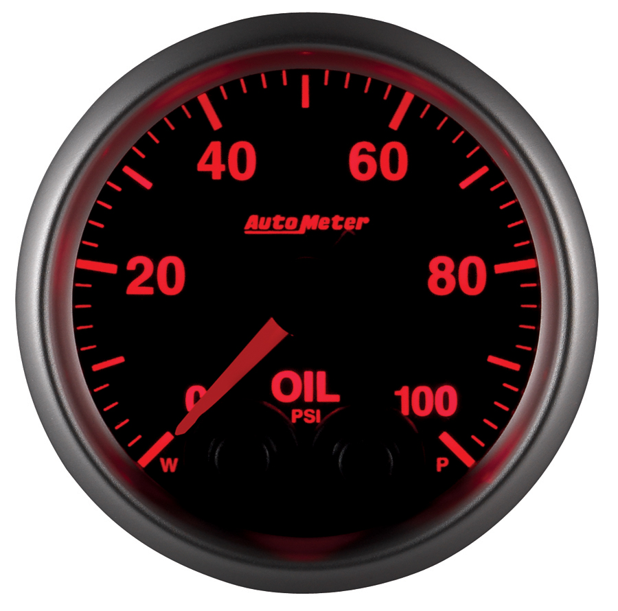 AUTOMETER Oil Pressure Gauge 2 1/16", 100PSI, Stepper Motor W/Peak & Warn, Elite - Image 6