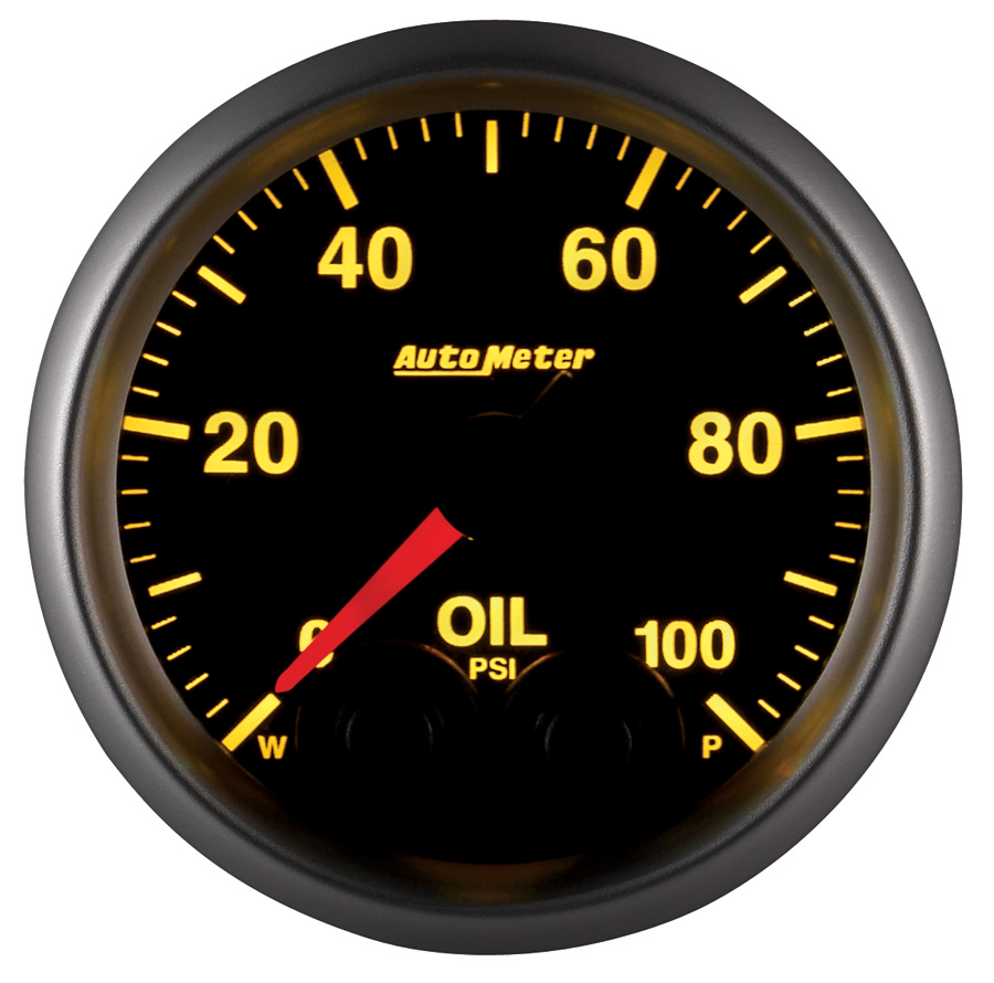 AUTOMETER Oil Pressure Gauge 2 1/16", 100PSI, Stepper Motor W/Peak & Warn, Elite - Image 8