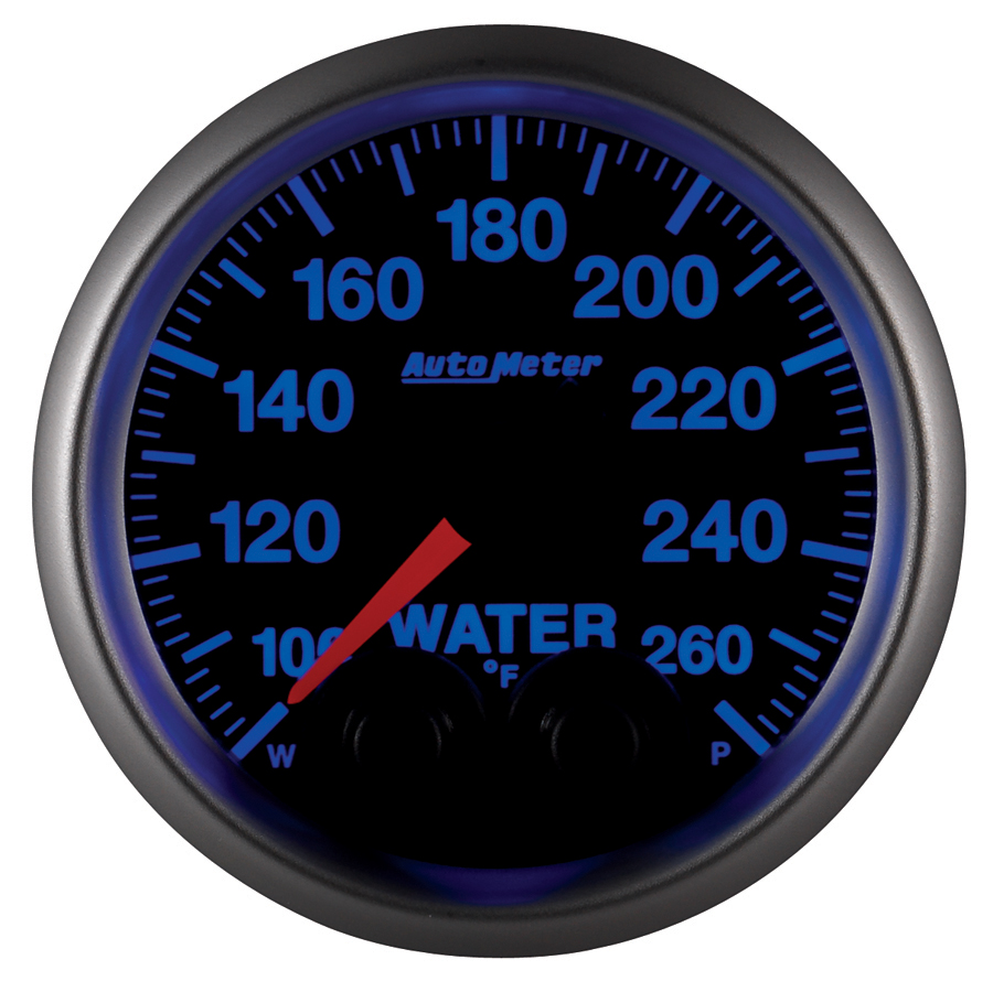 AUTOMETER Water Temperature Gauge 2 1/16", 260°f, Stepper Motor W/Peak & Warn, Elite
