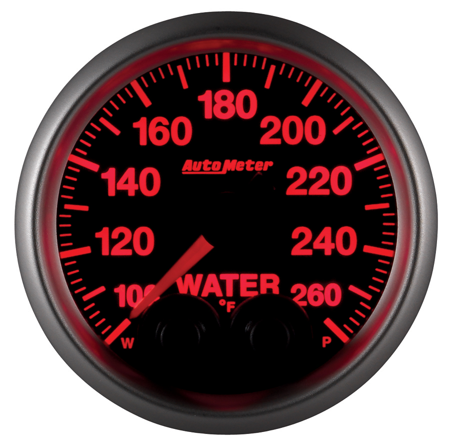 AUTOMETER Water Temperature Gauge 2 1/16", 260°f, Stepper Motor W/Peak & Warn, Elite - Image 7