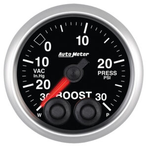 AUTOMETER Vacuum/Boost Gauge 2 1/16", 30Inhg-30PSI, Stepper Motor W/Peak & Warn, Elite