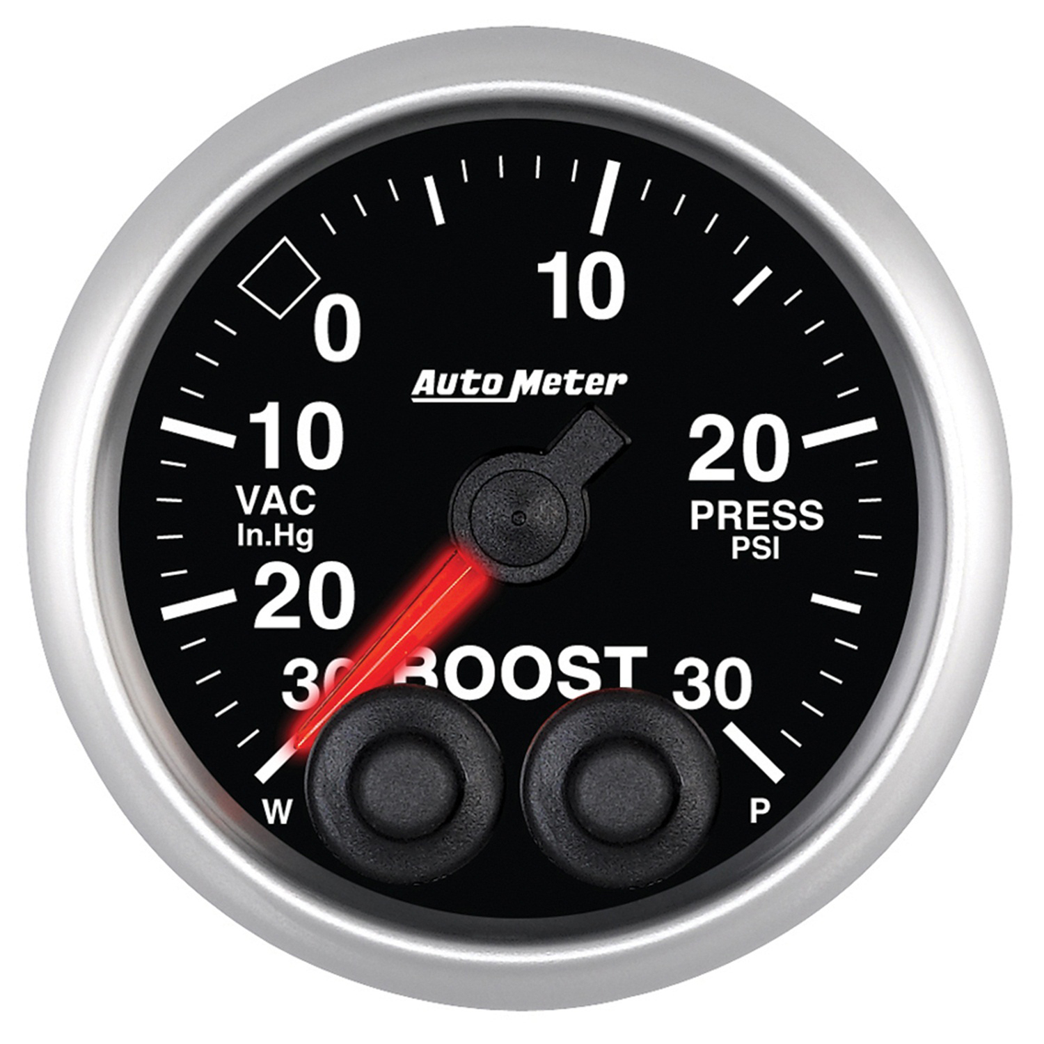 AUTOMETER Vacuum/Boost Gauge 2 1/16", 30Inhg-30PSI, Stepper Motor W/Peak & Warn, Elite