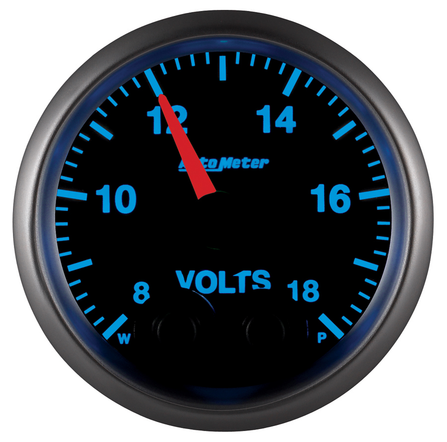 AUTOMETER Voltmeter Gauge 2 1/16", 18V, Digital Stepper Motor W/Peak & Warn, Elite - Image 2
