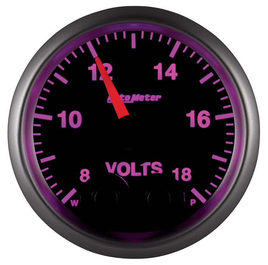 AUTOMETER Voltmeter Gauge 2 1/16", 18V, Digital Stepper Motor W/Peak & Warn, Elite - Image 5