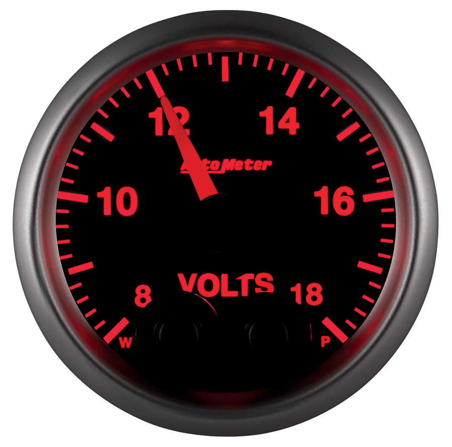 AUTOMETER Voltmeter Gauge 2 1/16", 18V, Digital Stepper Motor W/Peak & Warn, Elite - Image 6