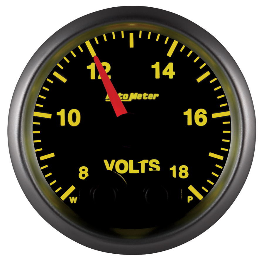 AUTOMETER Voltmeter Gauge 2 1/16", 18V, Digital Stepper Motor W/Peak & Warn, Elite - Image 8