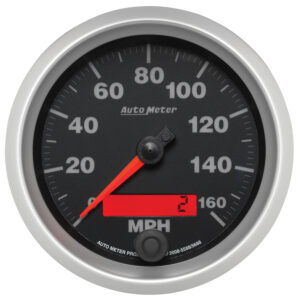 AUTOMETER Speedometer Gauge 3 3/8", 160MPH, Elec. Programmable, Elite