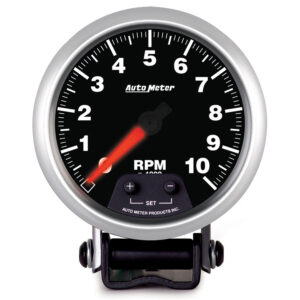 AUTOMETER Tachometer Gauge 3 3/4", 10K RPM, Pedestal W/ Shift Light & Peak Mem, Elite