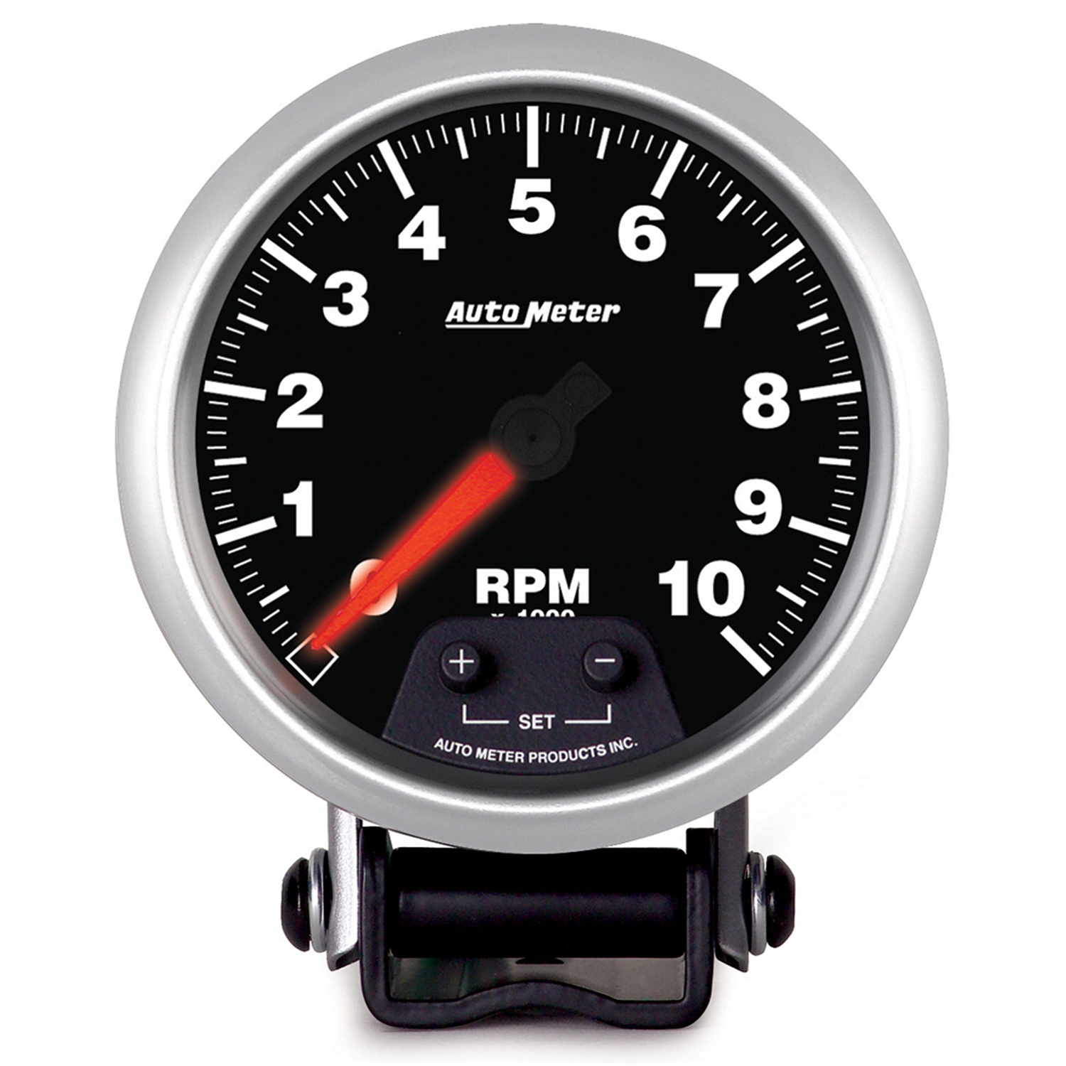 AUTOMETER Tachometer Gauge 3 3/4", 10K RPM, Pedestal W/ Shift Light & Peak Mem, Elite
