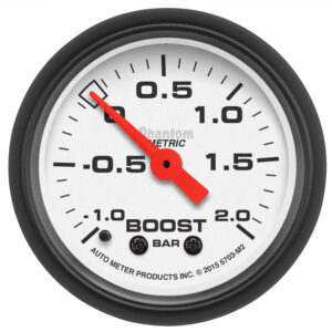 AUTOMETER Vacuum/Boost Gauge 2 1/16", -1 - +2 Bar, Mechanical, Phantom