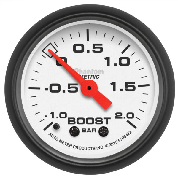 AUTOMETER Vacuum/Boost Gauge 2 1/16", -1 - +2 Bar, Mechanical, Phantom