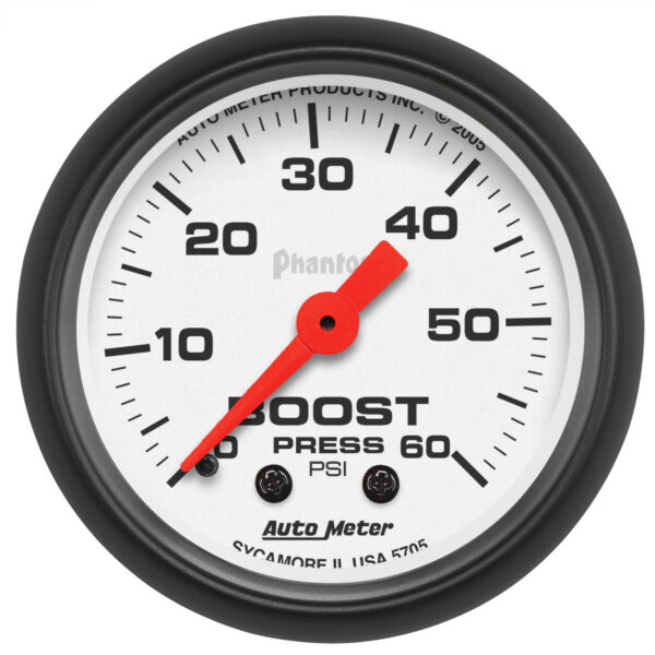 AUTOMETER 2 1/16" 60PSI Mechanical Boost Gauge, Phantom