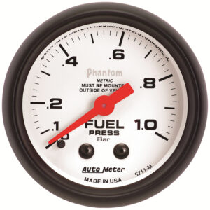 AUTOMETER 2 1/16",Mechanical Fuel Pressure Gauge, 1 Bar, Phantom