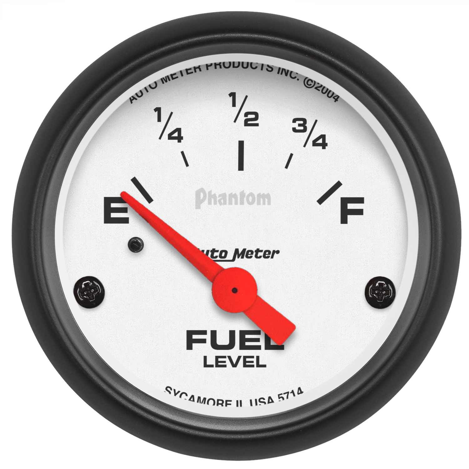 AUTOMETER Fuel Level Gauge 2 1/16", 0Ω to 90Ω, Elec, Phantom