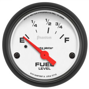 AUTOMETER 2 1/16" Fuel Level Gauge 73° to 10°F, Electric, Phantom