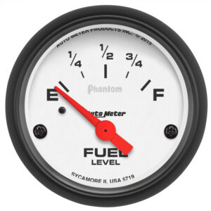 AUTOMETER 2 1/16" Elec Fuel Level Gauge, 73-10 Ω (Aftermarket Linear), Phantom