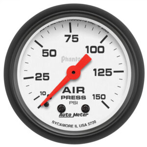 AUTOMETER Air Pressure Gauge 2 1/16", 150PSI, Mechanical, Phantom