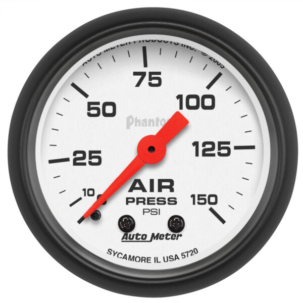 AUTOMETER Air Pressure Gauge 2 1/16", 150PSI, Mechanical, Phantom