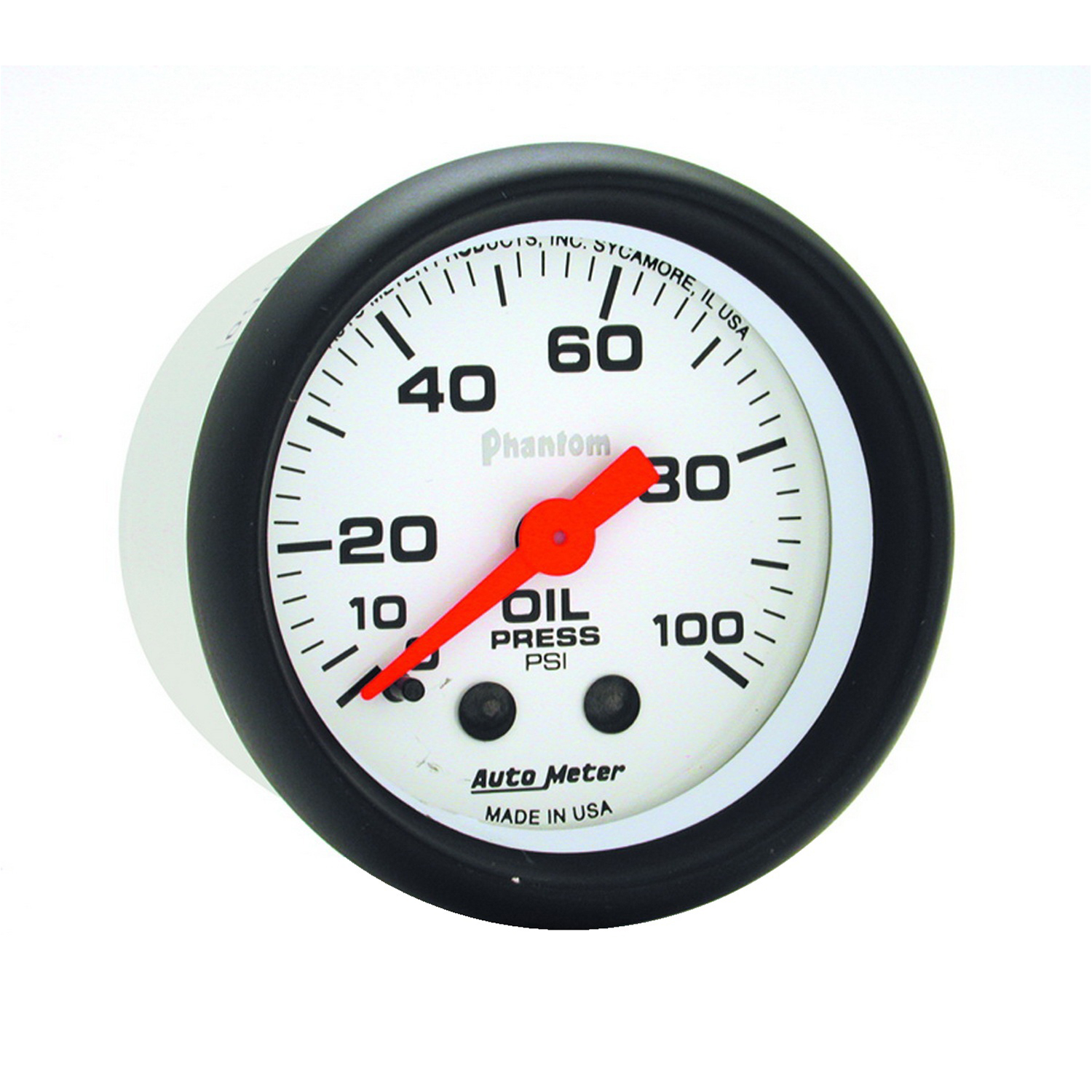 AUTOMETER Oil Pressure Gauge 2 1/16", 100PSI, Mechanical, Phantom