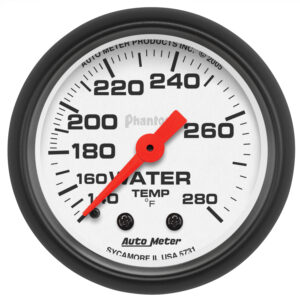 AUTOMETER Water Temperature Gauge 2 1/16", 140-280°f, Mechanical, Phantom